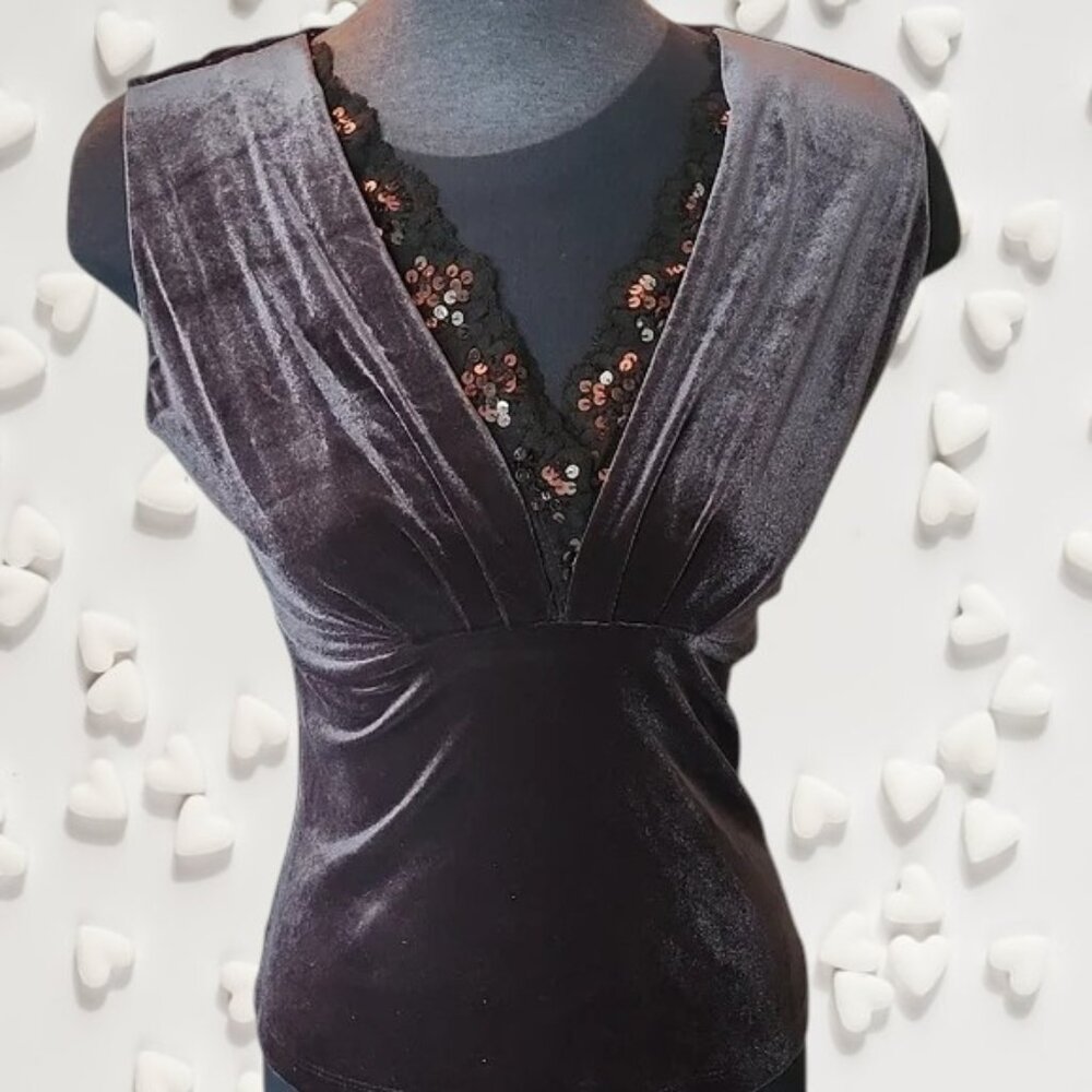 Elegant Velvet V-Neck Top